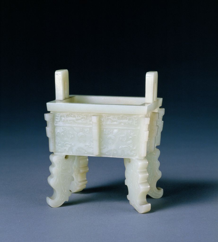 图片[1]-Blue jade square cauldron type furnace-China Archive